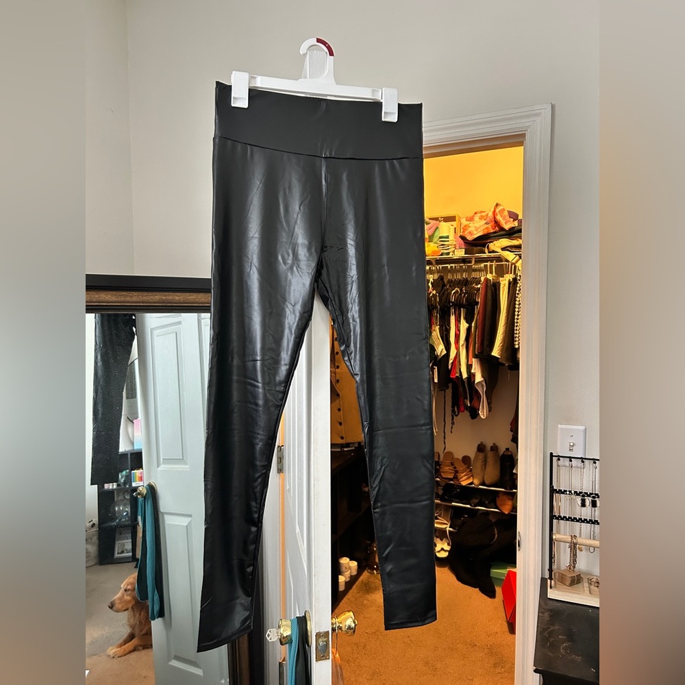 Amazon Faux Leather Black Leggings